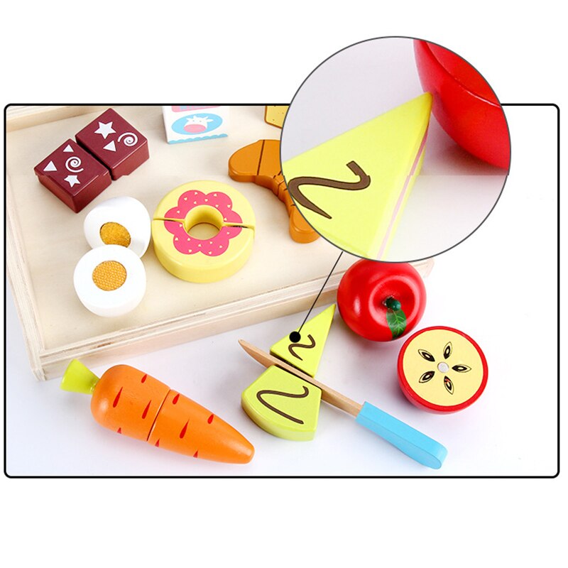 Montessori coupe Fruits et légumes jouets en bois classique jeu Simulation cuisine série jouets cuisine jouets éducation précoce