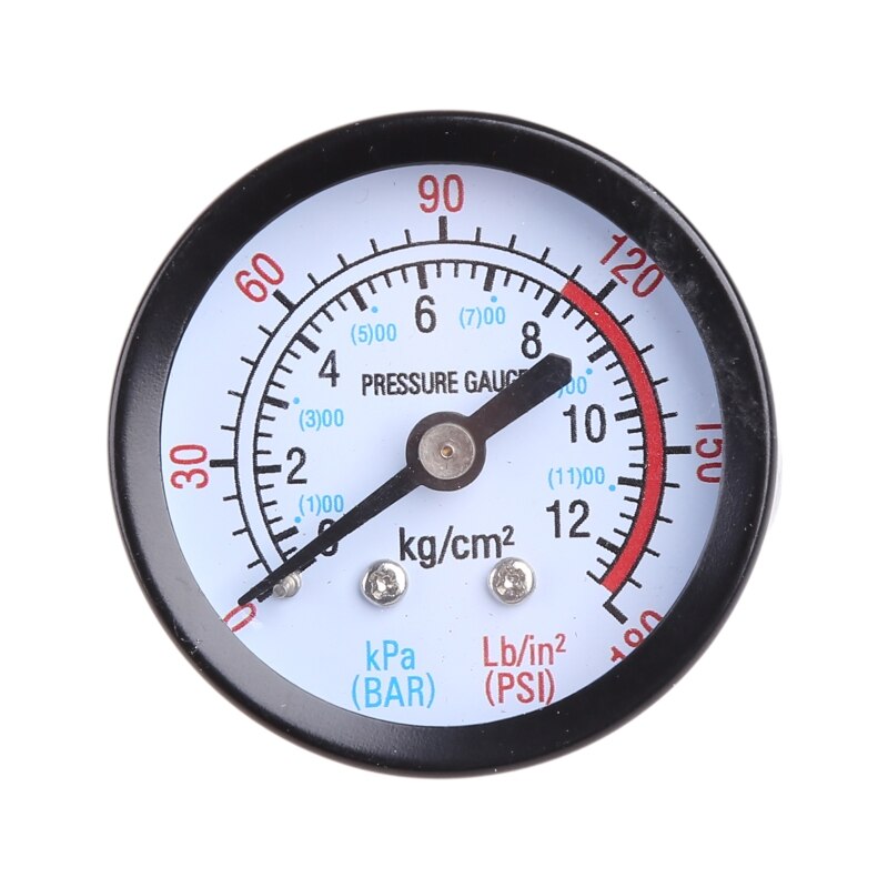 0-180PSI 0-12Bar Air Compressor Pneumatic Hydraulic Fluid Pressure Gauge 2 Types
