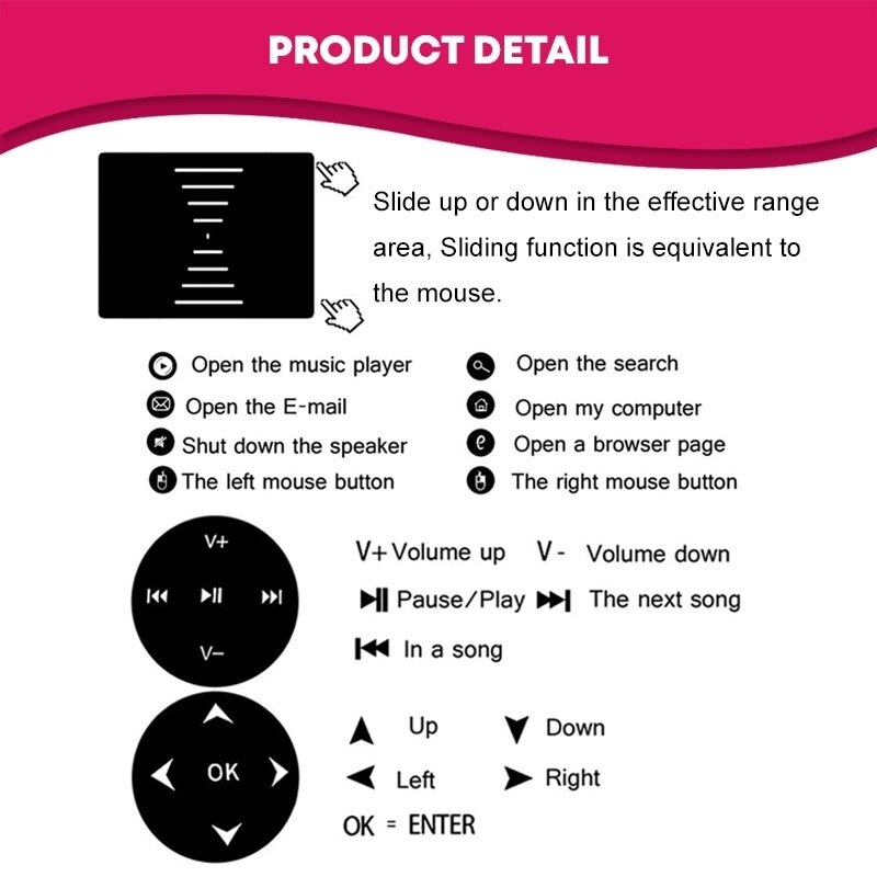 Miniteclado inalámbrico retroiluminado i8 + panel táctil, mando a distancia, TV, ordenador, Bluetooth, Papan Kekunci