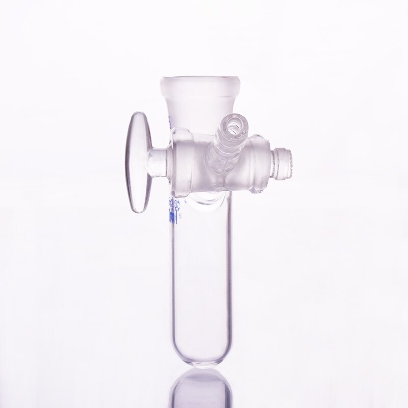 Reaction tube with glass valve and standard ground mouth,Capacity 10ml and joint 19/26,High borosilicate glass