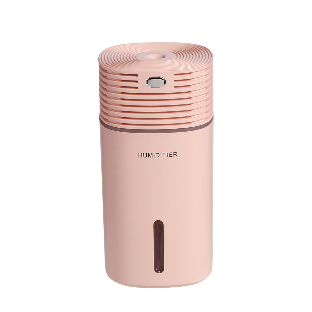 Humidificateur d'air portable 255ml ultrasons couleur creuse lampe cube humidificateur bureau chambre voiture usb diffuseur d'arôme brumisateur: Rose