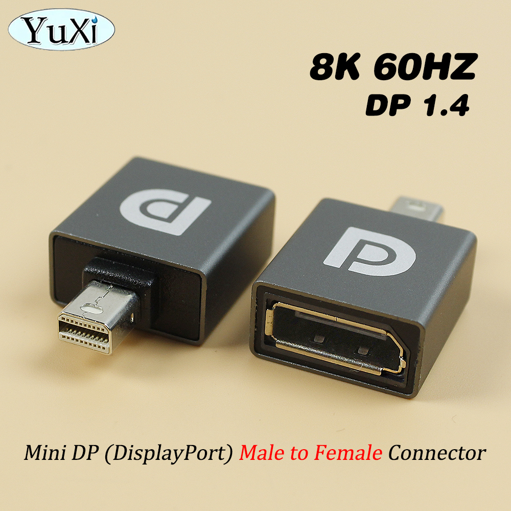 1Pcs Displayport Adapter 8K DP 1.4 Female to Male Extention Coupler Convertor DP 1.4 For DP Cable Extension Transfer For TV