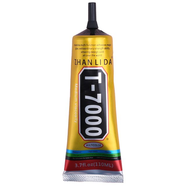 Trasparente 110ML Super T8000 telefono colla T-8000 gomma epossidica legno tessile adesivo scuola diamante gioielli tallone T9000 T7000 T6000: Black T7000 110ML