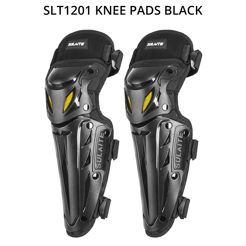 Motorcycle Protection Elbow &amp; Knee Pads Set Protector Moto Equipment For Men Moto Motocross Protective Gear Knee Guards CE: SLT1201-Knee-Black
