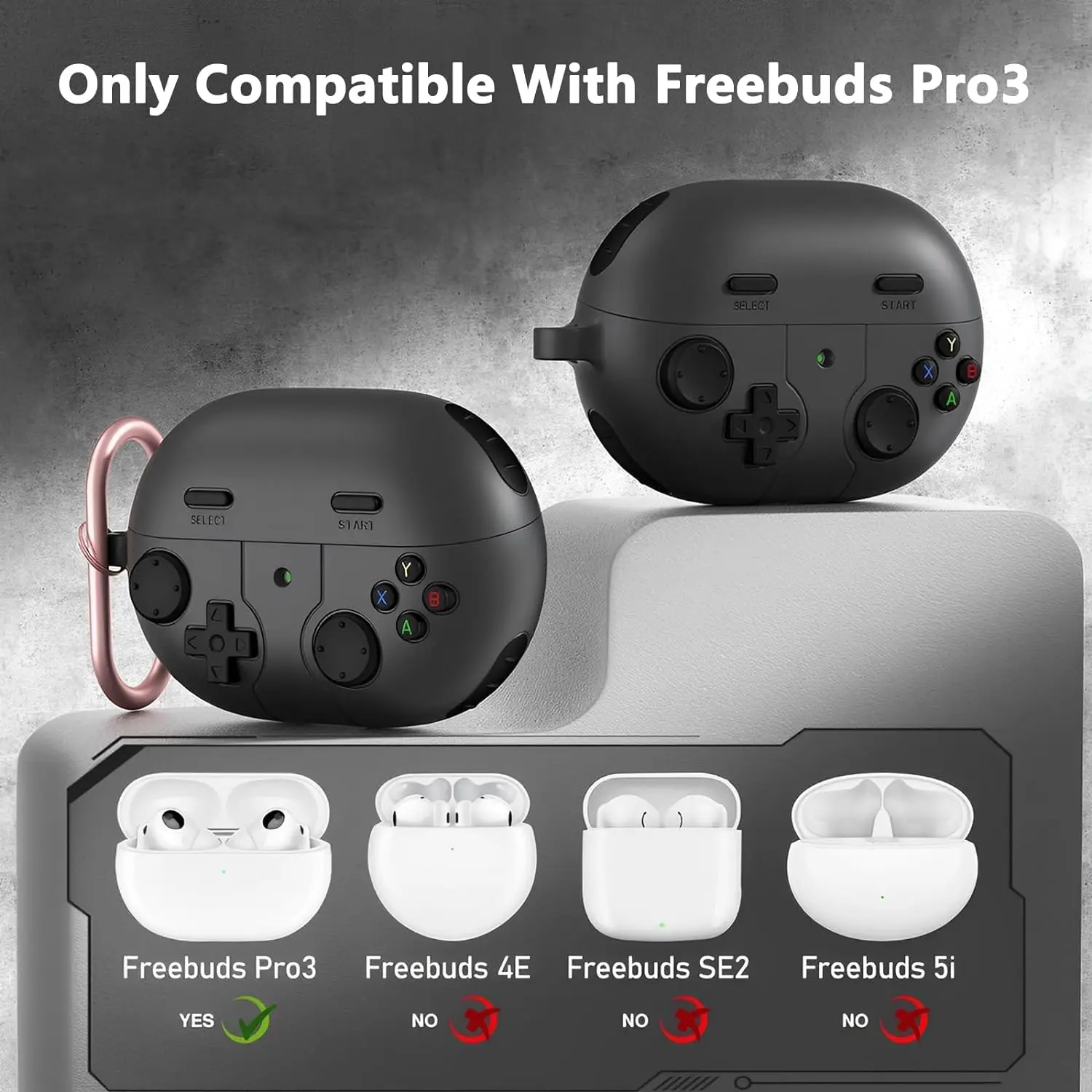 Para Huawei Freebuds Pro 4 3 funda de lujo para auriculares funda a prueba de golpes para Freebuds Pro 2 4E 4 5i 6i SE fundas con llavero