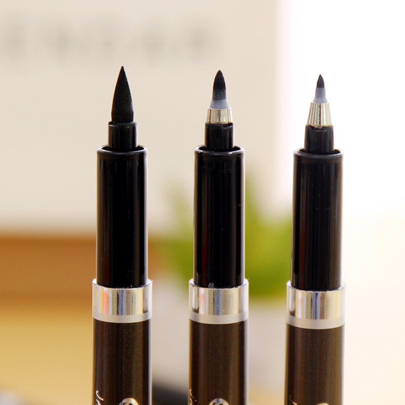 Caneta de caligrafia criativa, material japonês, escova para exercício, assinatura, palavras chinesas, aprendizagem, material escolar, 1 peça