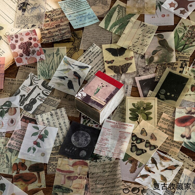 Planteopsamler farvekort materiale papir junk journal planlægger håndværk papir scrapbooking vintage dekorativt diy håndværk fotoalbum: -en