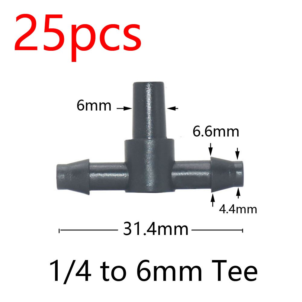 Garden Hose Connectors Barbed Tee Elbow Cross End Plug Coupling WDrip Irrigation System Atering Fitting For 3/5 4/7mm Hsse: plum