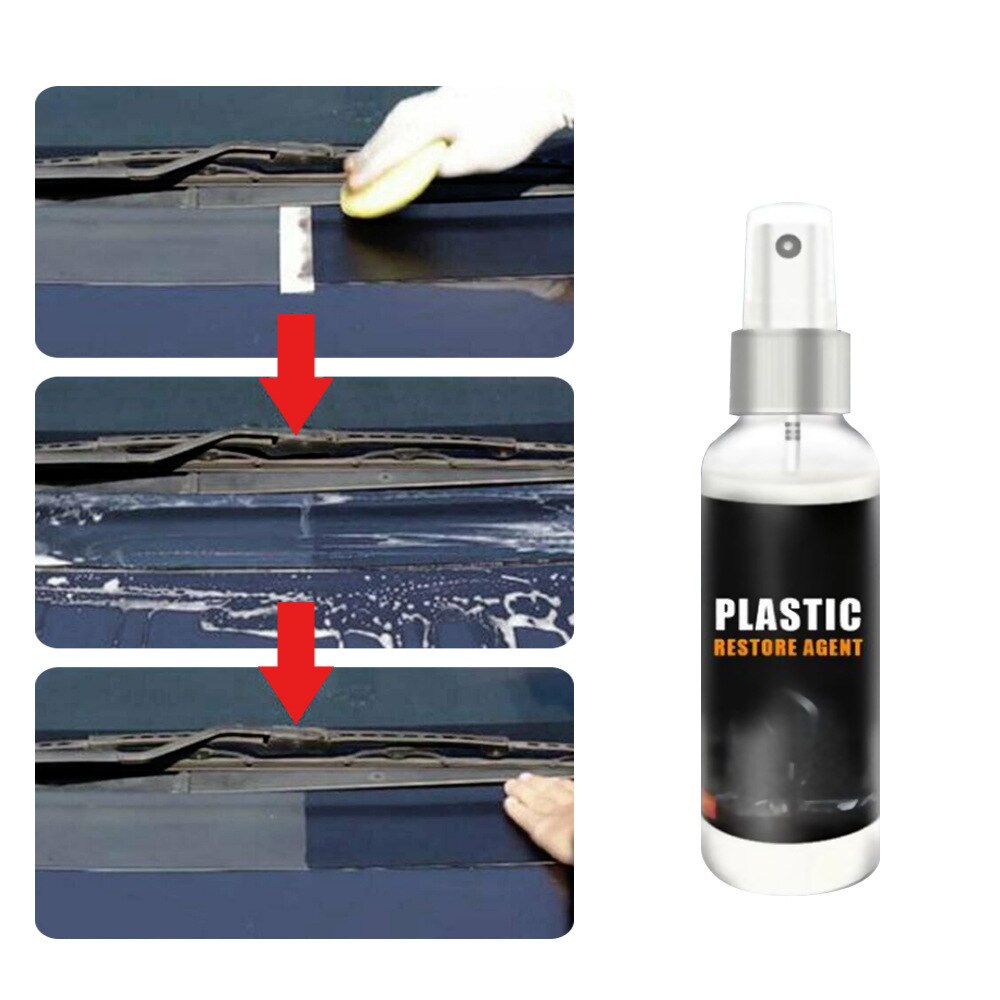 30/50Ml Plastic Onderdelen Loopvlakvernieuwing Middel Wax Instrument Panel Auto Interieur Auto Plastic Gerenoveerd Coating Auto Licht Cleaner