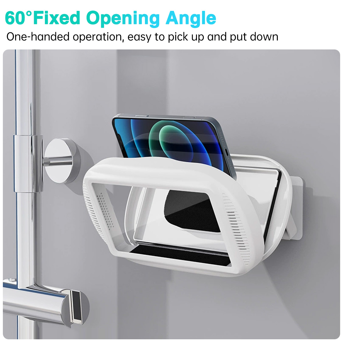 Wodoodporny uchwyt na telefon strąk prysznic, obrotowy uchwyt na telefon robić wanny, łazienki, uchwyt na ekran dotykowy zapobiegający запотеванию na telefon 4-7''