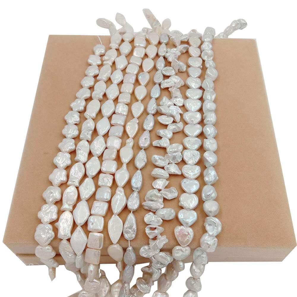 Frete grátis, várias pérolas natureza de água doce em fio, forma barroca, estrela, coração, flor, moeda, lua, borboleta