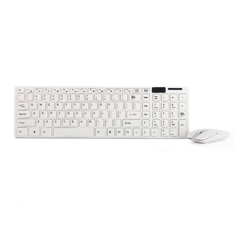 Gaming Keyboard Mouse Combo Wireless 2.4G Ultra Slim Mute Keyboard Mice Set for PC Laptop Desktop DOM668