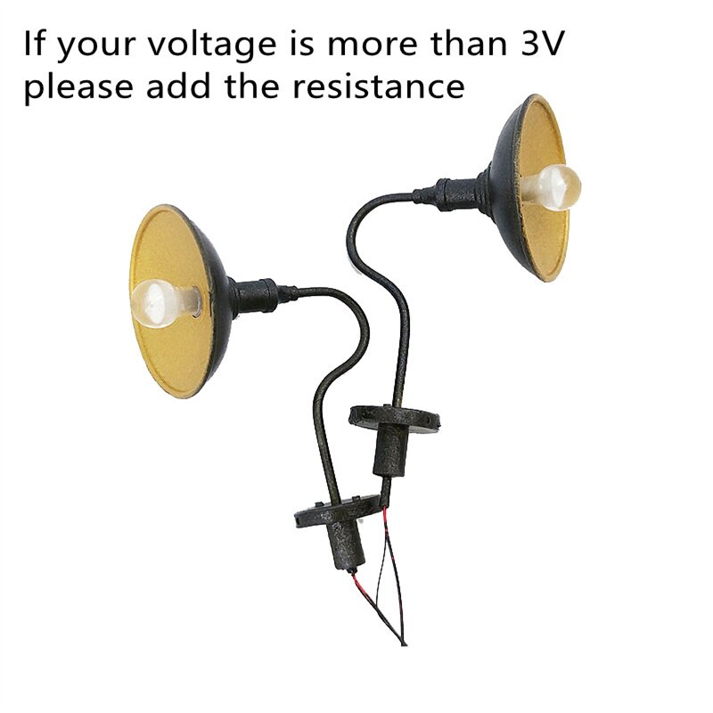 Metal SMD LED Wall Light Train 1:87 HO 100 Scale Building Sand Table Diorama Street Model Lamp