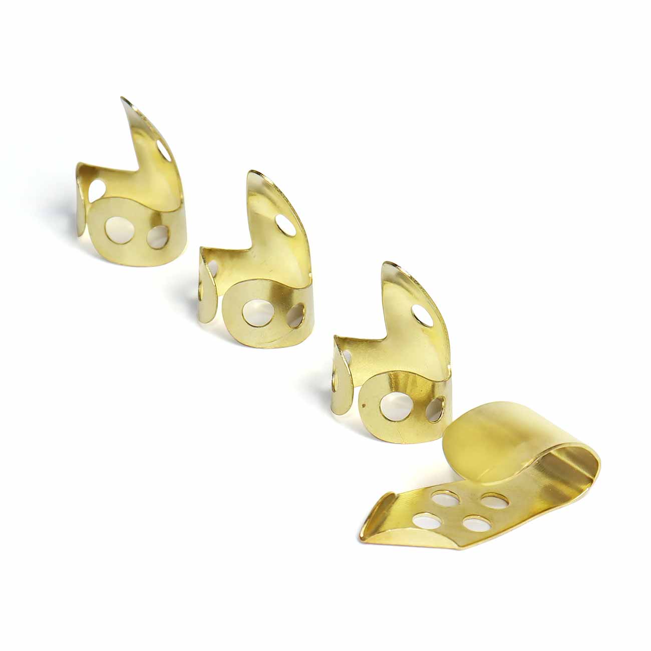 3 Index Fingers + 1 Thumb Banjo Metal Picks Adjustable Guitar Finger Picks