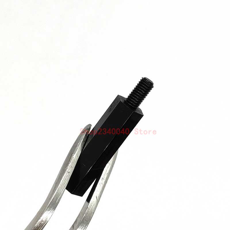 200 stk / sæt sort / hvid hex nylon standoff afstandsstykke søjle fladt hoved nylon plast afstandsskruer møtrikker  m3*5/10/15/20mm+6