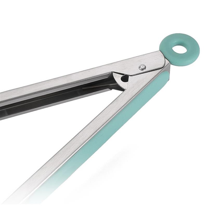 Silicone Food Tong Stainless Steel Kitchen Tongs Silicone Non-slip Cooking Clip Clamp BBQ Salad Tools Grill Kitchen Accessories