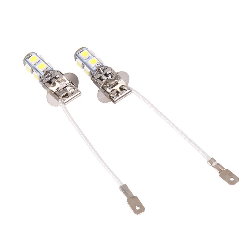 2x H3 H1 LED Lamp - 6000K Wit - 9SMD 5050 - Vervanging Mistlamp & DRL