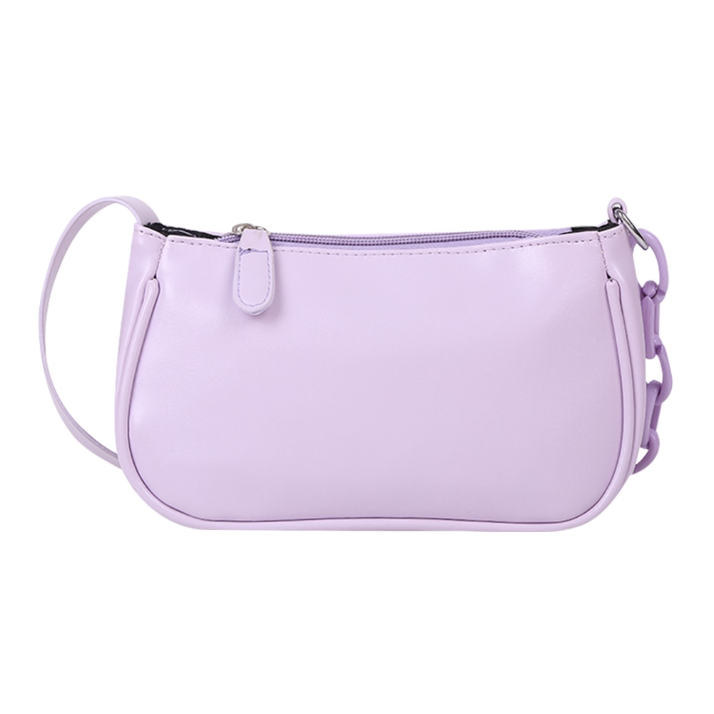 Chic femmes chaîne sous les bras sacs à bandoulière Texture classique solide fourre-tout décontractés petits sacs à main: VIOLET