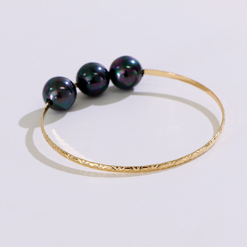 KOMI Inner Diameter 4-10CM Baby Adult Polynesian Hawaiian Jewelry Samoa Marshall Style Pearls Man Woman Bracelet Bangle K6501