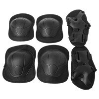 Rodilleras para niños, protección para patinete, protección para el codo, Protector de rodilla para niños, accesorios para bicicleta: Black