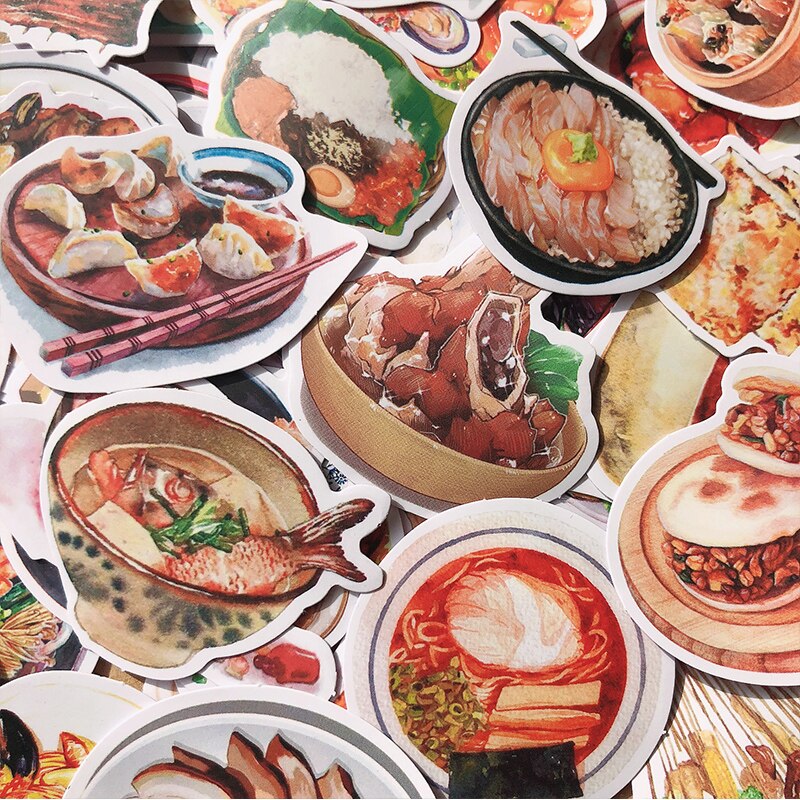 160PCS/set Food Recipe Sticker DIY Scrapbooking journal Mobile Computer Sealing Diary Decoration Sticker
