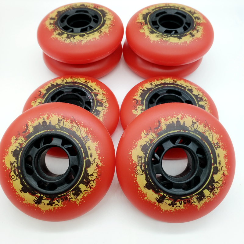 rueda de patín 85 A rueda roja 72 mm 76 mm 80 mm abec-9