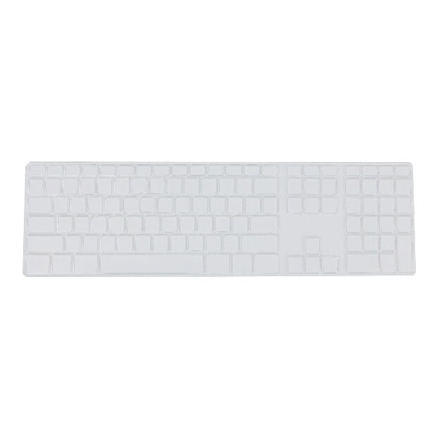 Silicone Thin Keyboard Skin Cover Protector With Numeric Keypad For Apple iMac Black: Clear