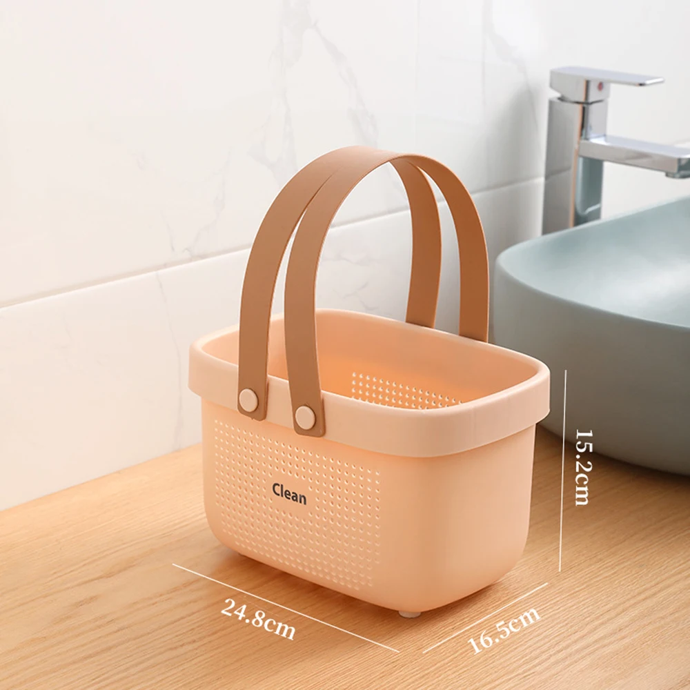 Plastic Portable Laundry Hamper with Handles,Storage Container Organizer for Laundry,Car trunk,Camping,Indoor and Outdoor: Pink