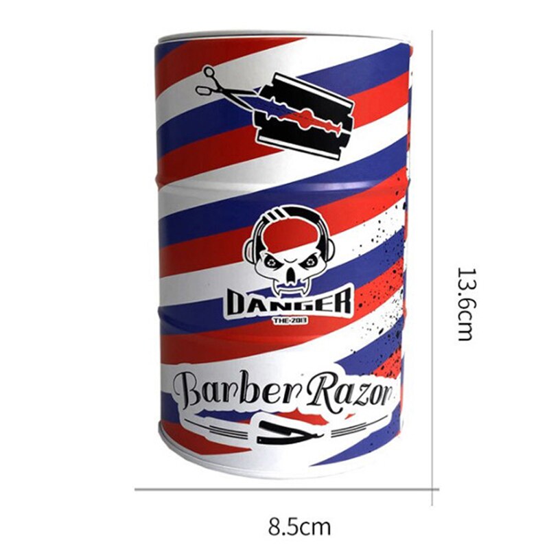 Retro Barber Shop Blade Disposal Case Razer Blade Box For Storing Safety Razor Blades: 3