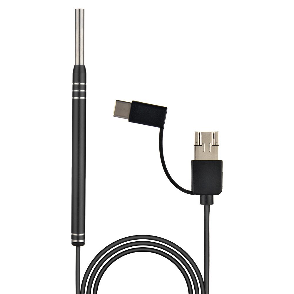 3 In 1 Oor Schoonmaken Tool Hd Visuele Multifunctionele Oor Lepel Earpick Met Mini Camera Pen Oor Zorg In-oor Schoonmaken Endoscoop: Black