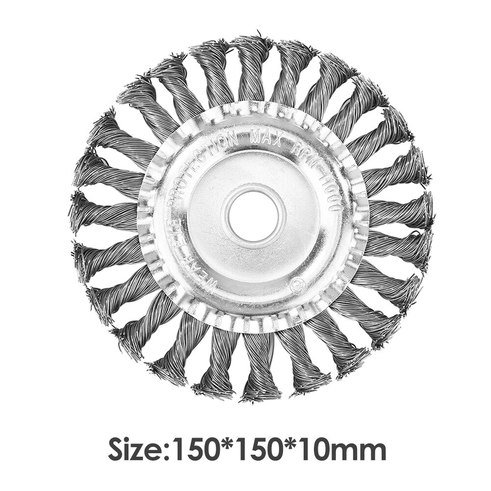 150mm Multi-size Steel Wire Wheel Grass Trimmer Head Lawn Mower Grass Trimmer Brush Cutter Dust Removal Weeding Plate Lawn Mower: Default Title