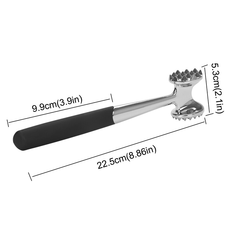 Steak Rundvlees Tenderizing Vleesvermalser Zware Vlees Mallet Pounder Tool Dubbelzijdig Vlees Hamer: Default Title