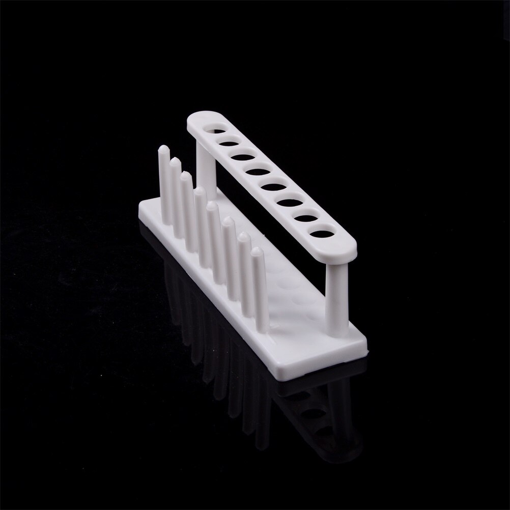 White Plastic Laboratory Test Tube Rack Lab Test Tubing Racks For Centrifuge Tubes 8 Positions