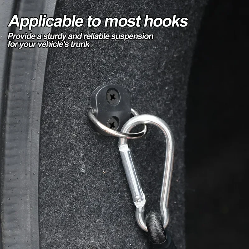 12 sets Fixed Hooks for Car Trunk Mesh Pocket Hanging Loop Split Ring Hook Luggage Cargo Floor Net Fixing Kit Auto Accessories