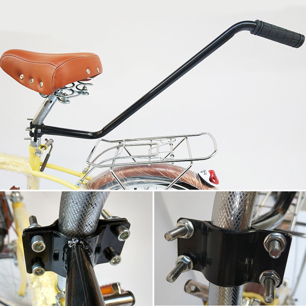 -Bike Training Push Grab Balance Handlebar Bicycle Pole Trainer For Kids Children Learn Cycling Auxiliary Vehicle Bike