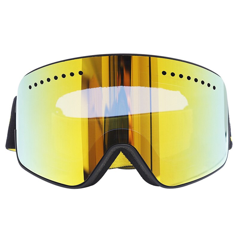 Magnetiske skibriller vintersnøsport snowboardbriller antidugg uv-beskyttelse snøscooter sfæFare ridning skibriller maske: Svart måke