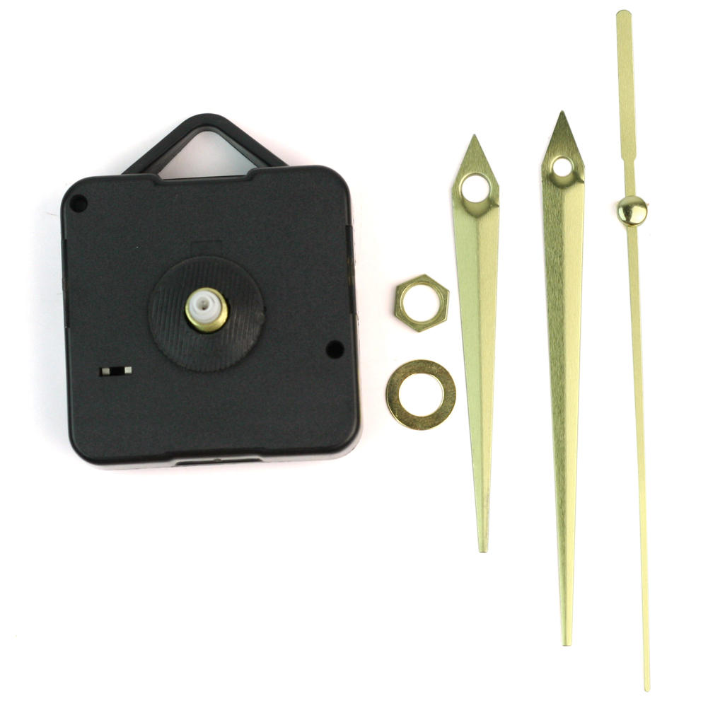 Black Quartz Wall Clock Movement Mechanism With 3 Antique Bronze Hands DIY Repair Parts Kit Home Decoration