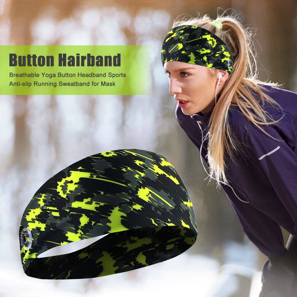 Unisex Elastische Knop Hoofdband Oor Saver Sport Fitness Zweet Hoofdband Haar Band Outdoor Running Fietsen Snel Droog Zweet Hairban