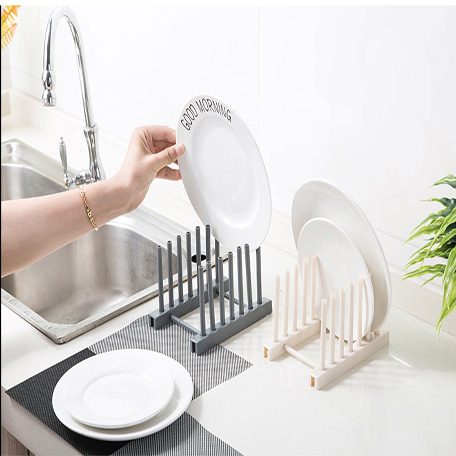 Kitchen Organizer Pot Lid Rack Stainless Steel Spoon Holder Pot Lid Shelf Cooking Dish Rack Pan Cover Stand Kitchen Accessories