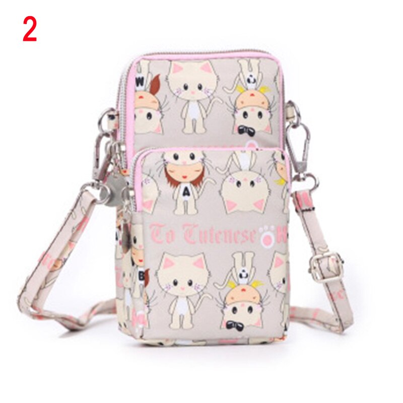 Crossbody carteira durável waterpoor moeda bolsa de telefone celular dos desenhos animados impresso mini bolsa de ombro 9x5x17.5cm: 2