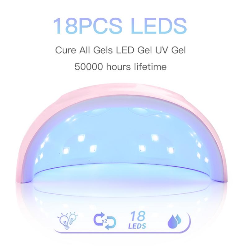 54W lámpara de uñas LED UV LED para manicura secador de uñas de Gel de uñas esmalte lámpara 30s/60s/90s Auto Sensor de herramienta de la manicura