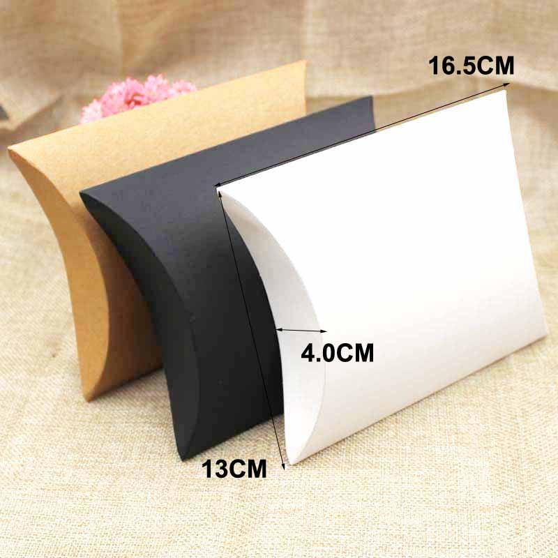 zerongE jewelry pillow box black/brown/white color cardboard paper box 20pcs per lot for /candy favors/products