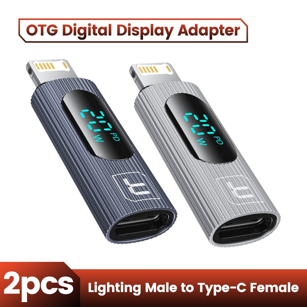 Toocki USB 2.0 wyświetlacz OTG Adapter PD 20W szybkie ładowanie błyskawicy męskie do typu C złącze żeńskie dla iPhone 15 14 13 konwerter: Rose Gold