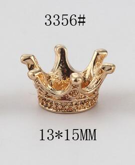 20 Stks/partij Goud Kleur Plated Koperen 3D Princess Crown Charms Hanger Voor Sieraden Maken Diy Handgemaakte Armband Bevindingen Craft Z620: 02