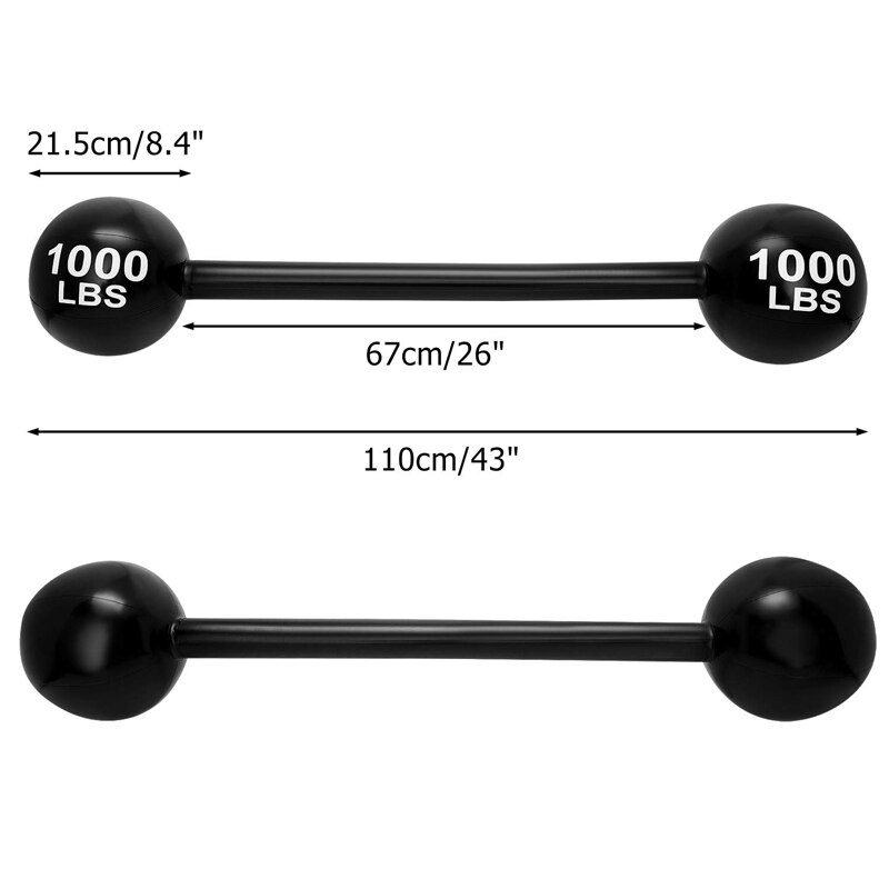 Opblaasbare Barbell 120cm Opblaasbare Halter Kinderen Opblazen Speelgoed Familie Outdoor Game Photo Prestaties Prop Party Decoratie