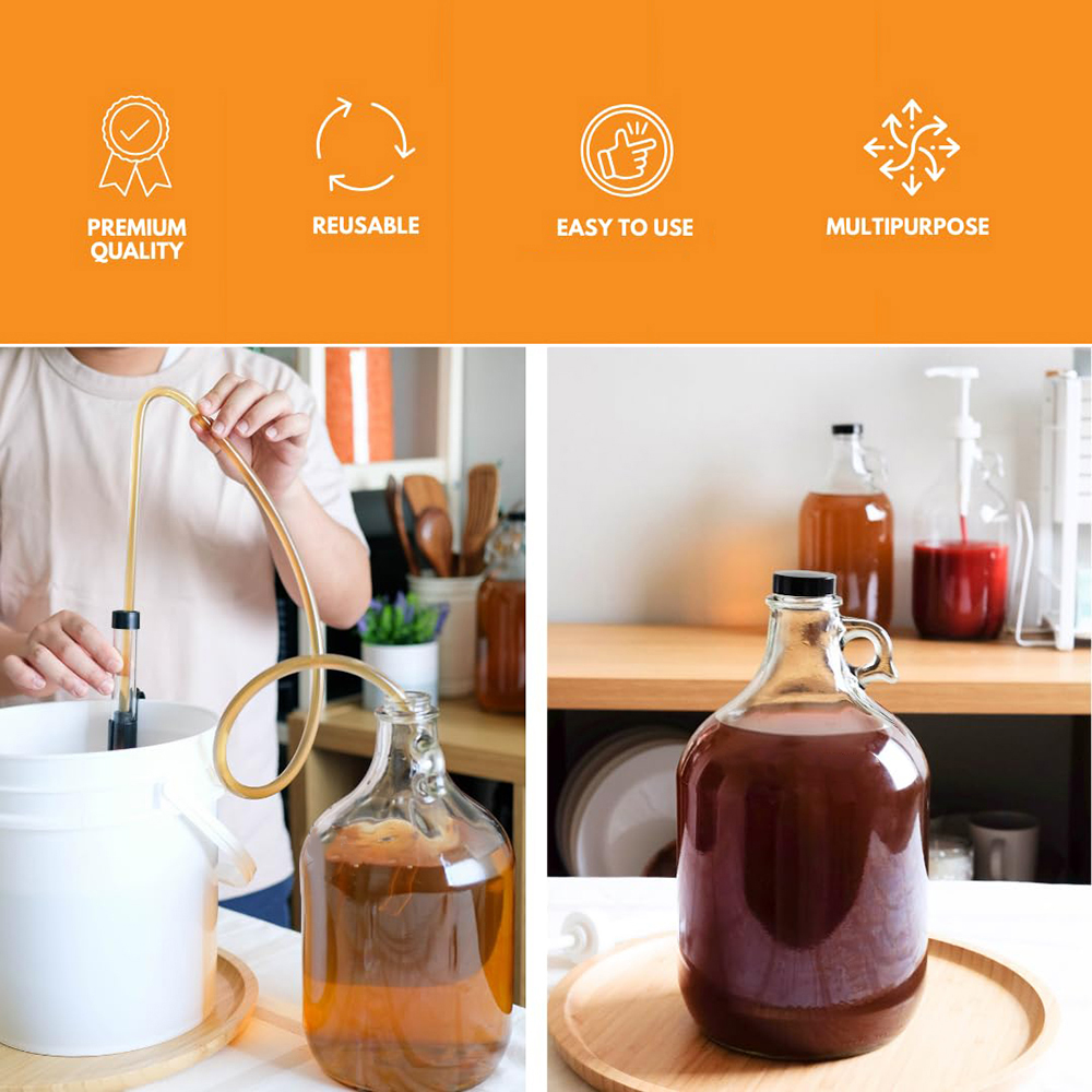 Sticlă de apă din sticlă include 38 mm capace poliseal, capacitate , 4 l , transparentă