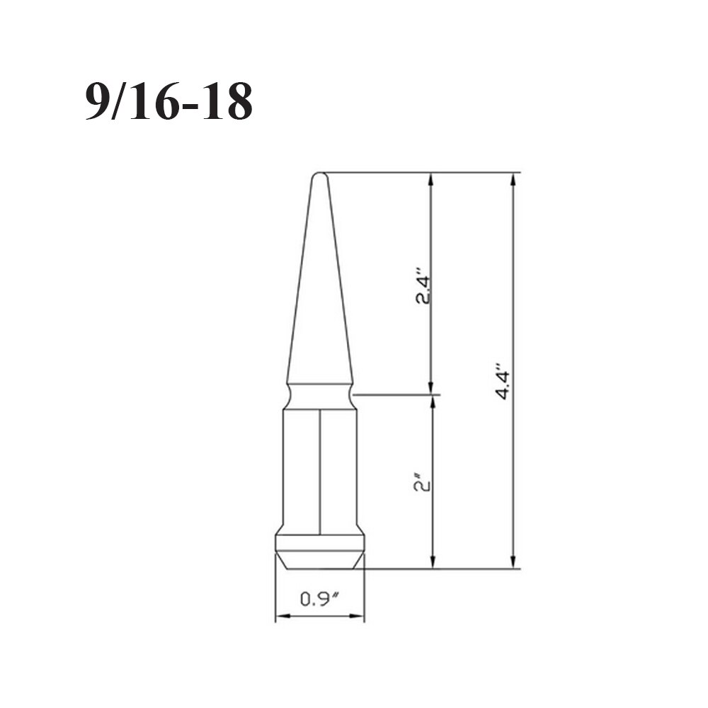 Ksp Wiel Spike Wielmoeren 1Pc: 1PC BLACK 9-16-18