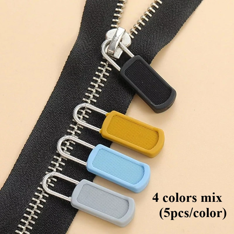 5/10/20pcs Universal Zipper Pull Replacement Kit Removable Detachable Zipper Puller for Luggage Purse Bags Clothes Zipper Slider: MULTI