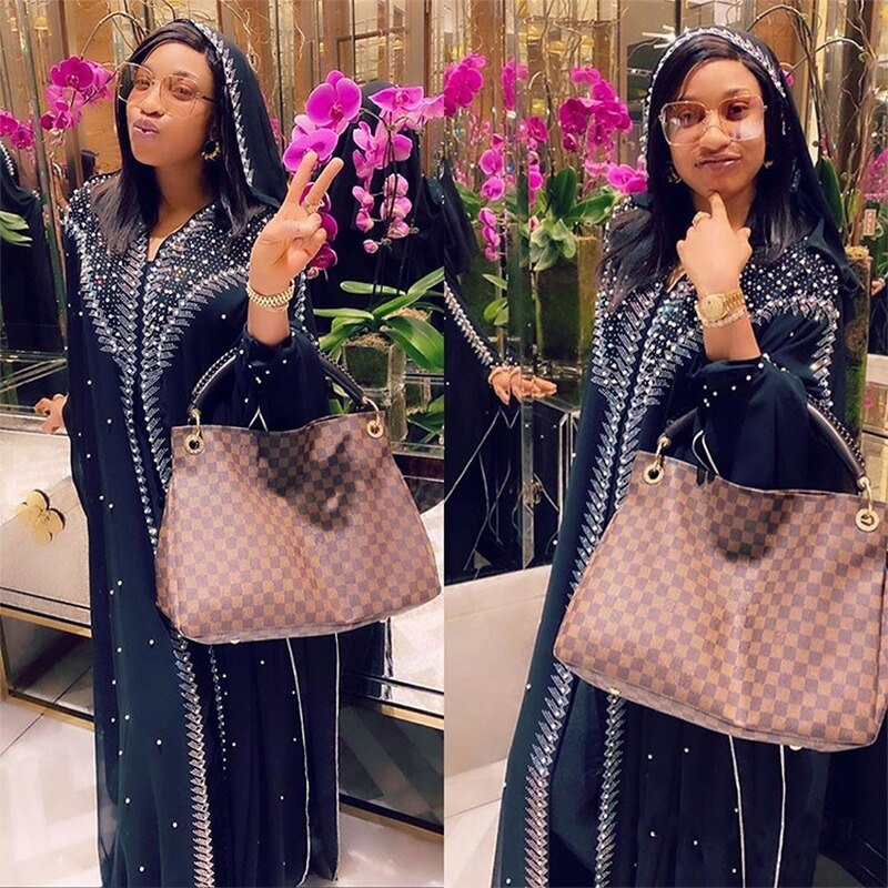 Vestidos africanos de talla grande para mujer, Dashiki, ropa tradicional africana, bata de Boubou, vestido musulmán Aid Eid Mubarak Abaya