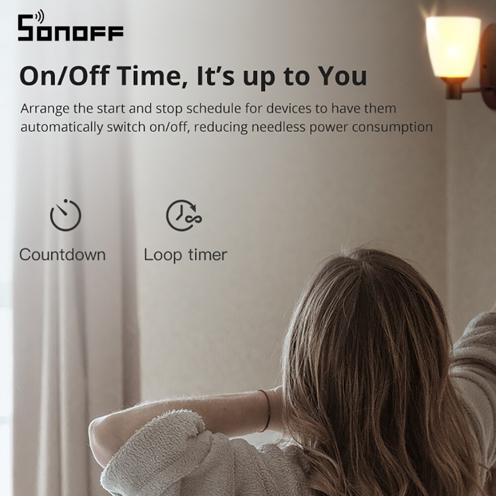 Sonoff MiniR2 DIY Smart Switch Small Ewelink Voice Remote Control Wifi Switch Support An External Work with Alexa Google Home